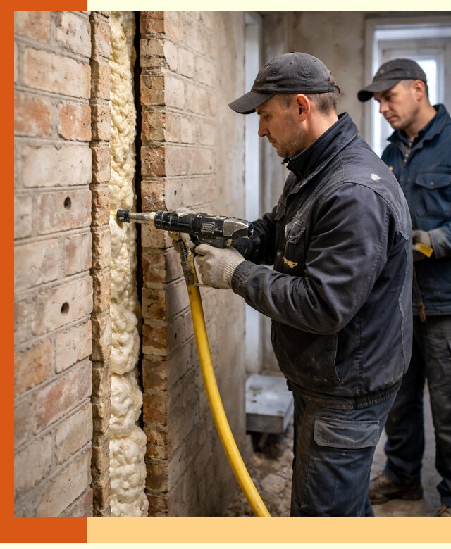 Межстеновое утепление пенополиуретаном в Назарово