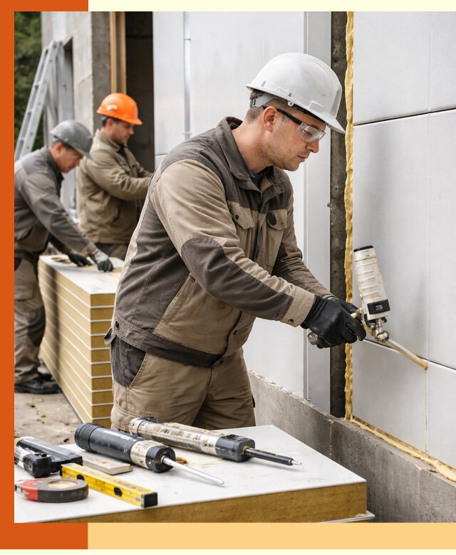 Утепление сэндвич-панелей пенополиуретаном в Назарово