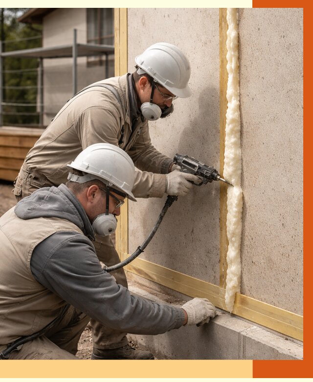 Утепление сип панелей ППУ в Назарово от 4933 руб. под ключ | ТепломастерНрв