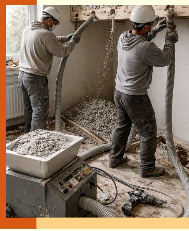 Заполнение пустот перекрытий пеной и наполнителями в Назарово