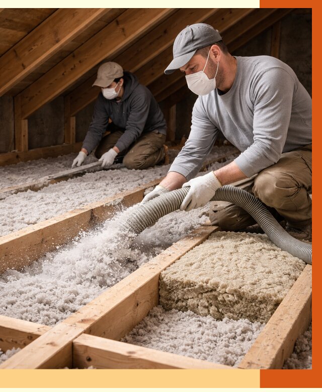 Заполнение полостей чердачного перекрытия в Назарово от 4625 руб. | ТепломастерНрв