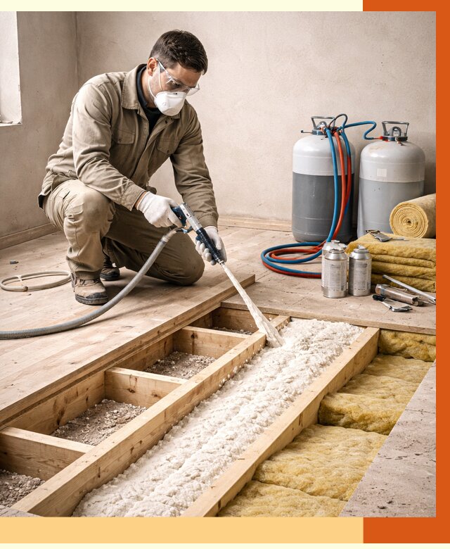 Заполнение полостей межэтажного перекрытия в Назарово от 4317 руб. | ТепломастерНрв