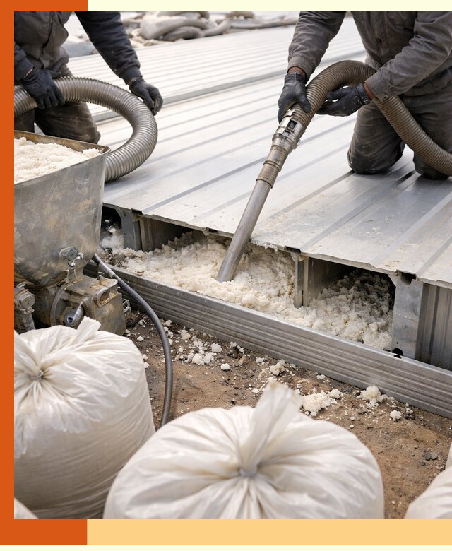 Заполнение пустот кровельных панелей пенными и мокрыми герметиками в Назарово