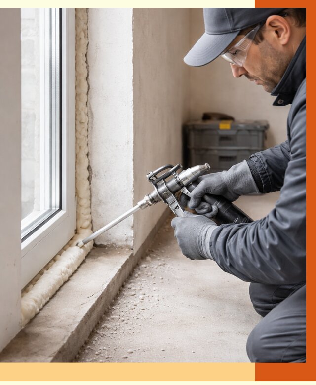 Герметизация стыков ППУ в Назарово от 1696 руб. за м2 — утепление примыканий под ключ | ТепломастерНрв