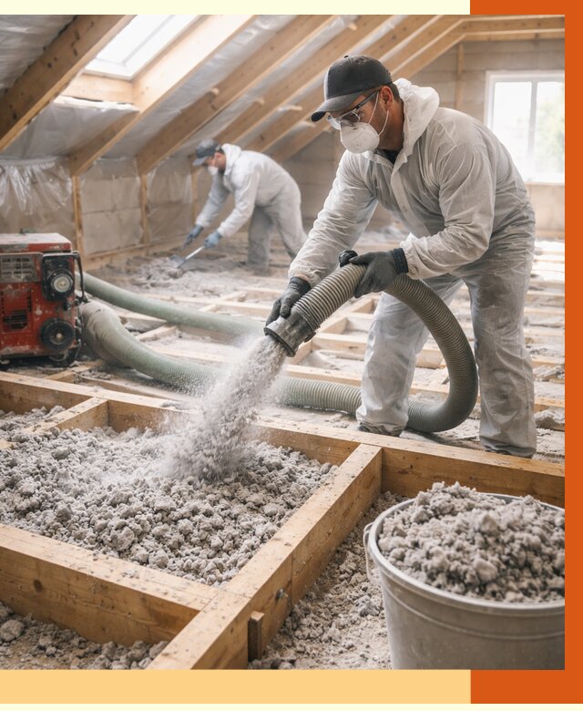 Утепление эковатой в Назарово от 3032 руб./м2 — монтаж и задувка | ТепломастерНрв