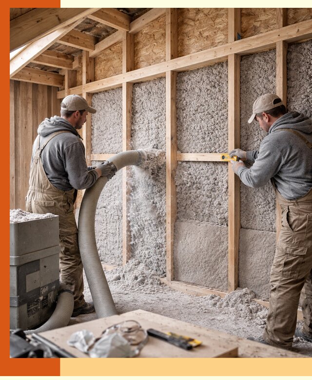 Утепление эковатой стен, потолков и перекрытий в Назарово