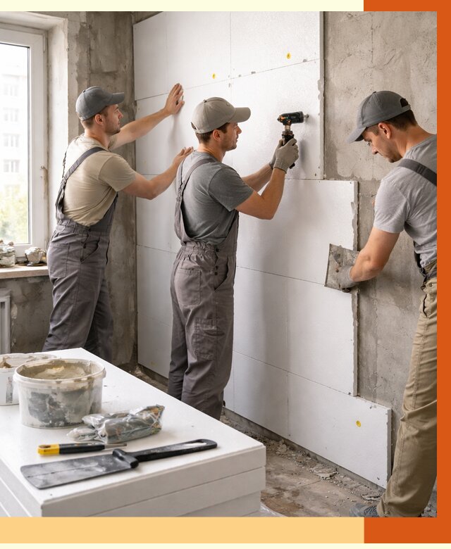 Утепление пенопластом домов и стен в Назарово от 1901 руб. — ТепломастерНрв