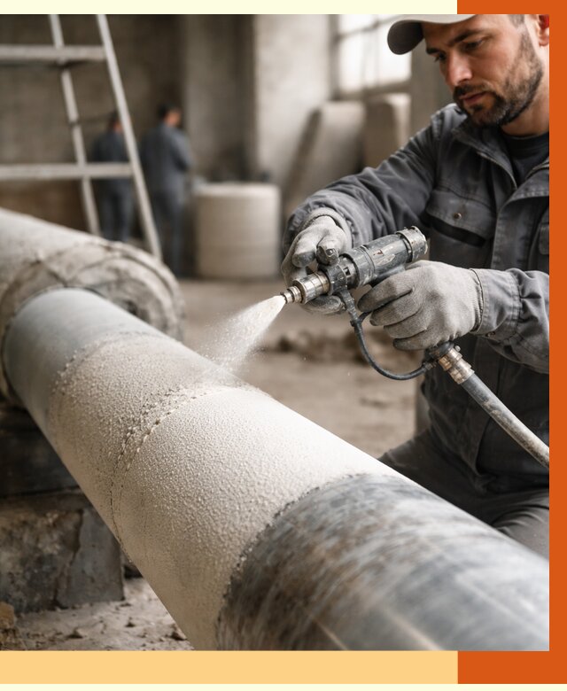 Утепление труб жидкой теплоизоляцией в Назарово от 7709 руб. под ключ | ТепломастерНрв