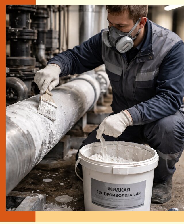 Утепление оборудования жидкой теплоизоляцией в Назарово