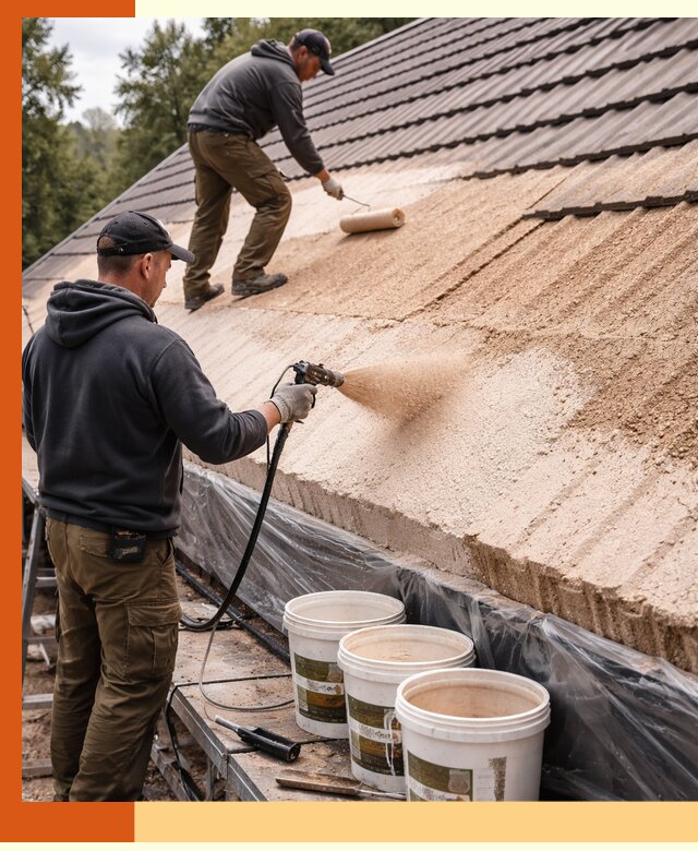 Утепление кровли жидкой пробкой в Назарово для домов и зданий