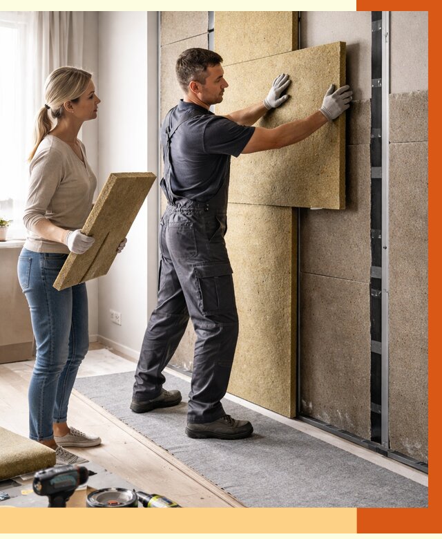 Профессиональная шумоизоляция квартиры в Назарово от 7709 руб. за м2 | ТепломастерНрв