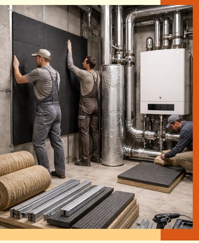 Шумоизоляция котельной в Назарово от 6681 руб. под ключ | Профессиональная звукоизоляция — ТепломастерНрв