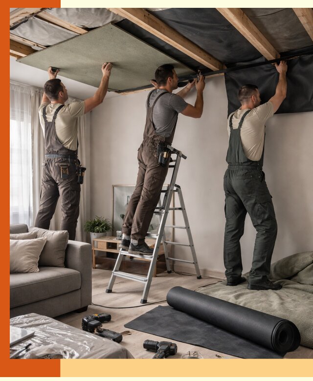 Шумоизоляция потолка в Назарово — профессиональное устранение шумов