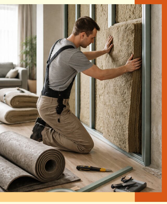 Шумоизоляция перегородок в Назарово от 1696 руб. за м2 — ТепломастерНрв