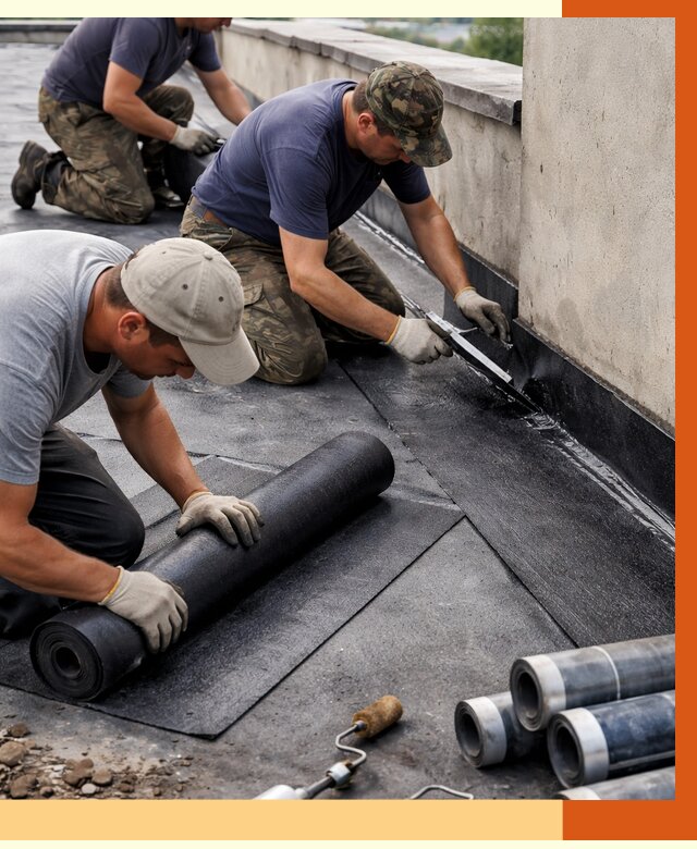 Гидроизоляция кровли в Назарово от 4625 руб. — профессиональная гидроизоляция крыши | ТепломастерНрв