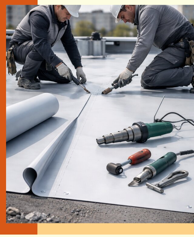 Гидроизоляция мембранной кровли в Назарово: монтаж и ремонт быстро