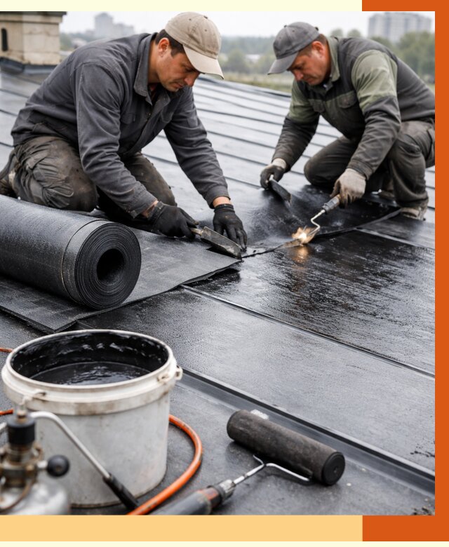 Гидроизоляция фальцевой кровли в Назарово от 7709 руб. под ключ | ТепломастерНрв