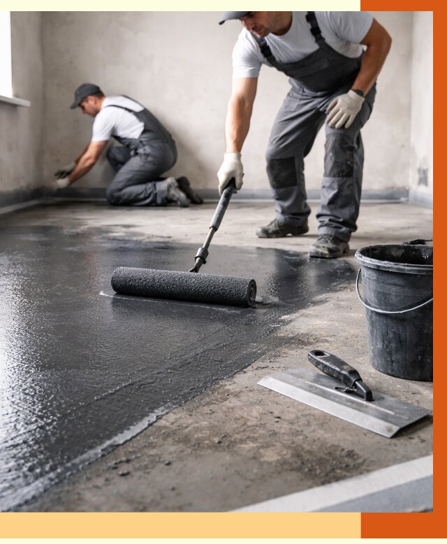 Профессиональная гидроизоляция пола в Назарово от 8736 руб. под ключ | ТепломастерНрв