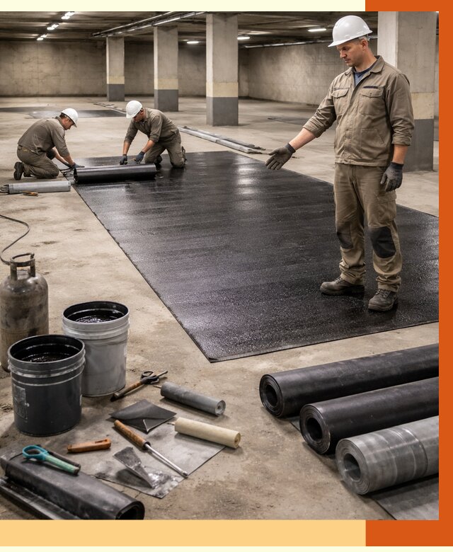 Гидроизоляция паркинга в Назарово от 1233 руб/м² — профессиональная защита | ТепломастерНрв