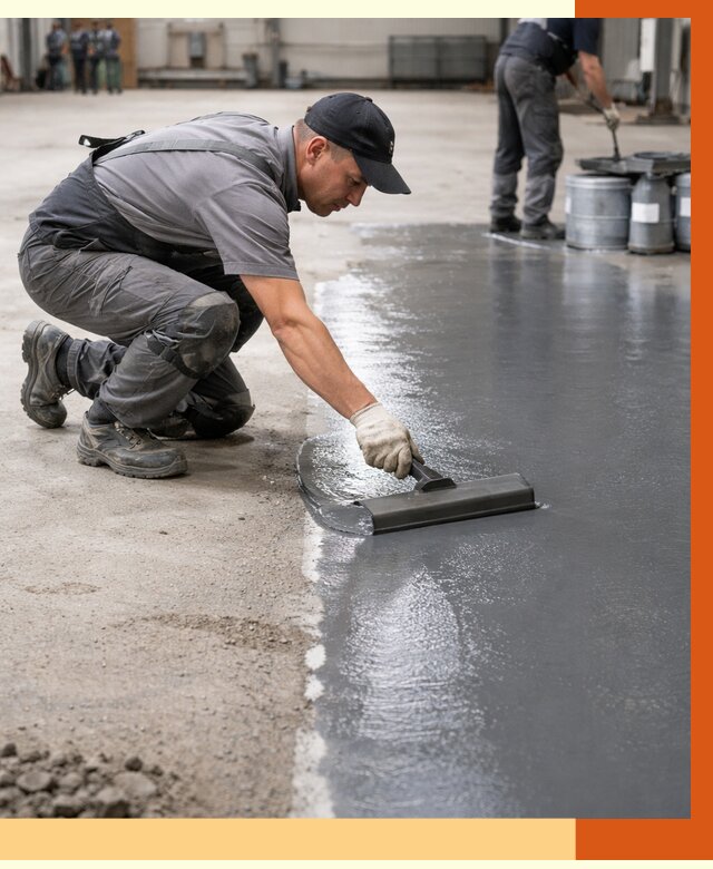 Гидроизоляция промышленного пола в Назарово от 1233 руб./м2 — ТепломастерНрв специалисты под ключ