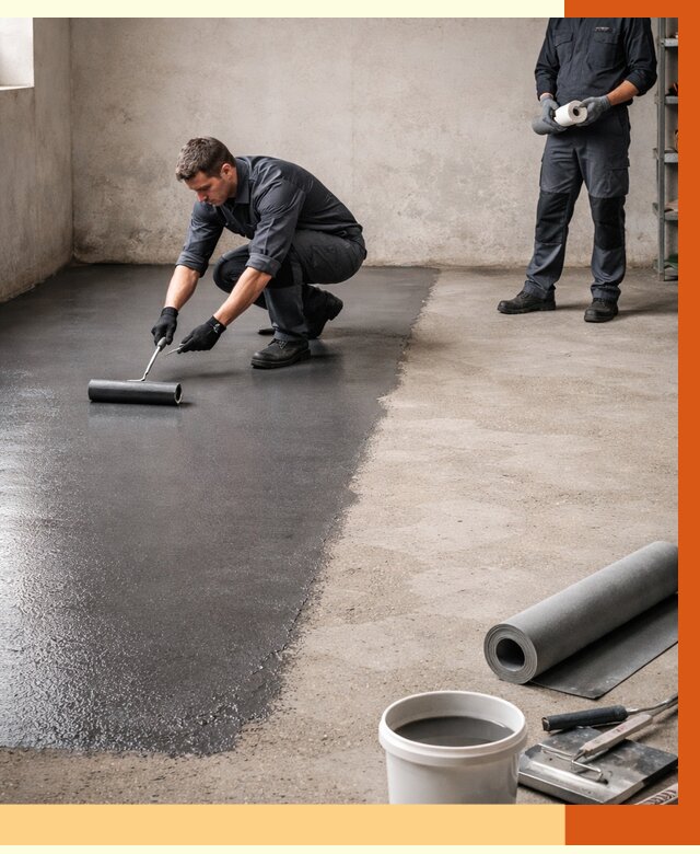 Гидроизоляция гаражного пола в Назарово от 3597 руб./м² — ТепломастерНрв профессионально