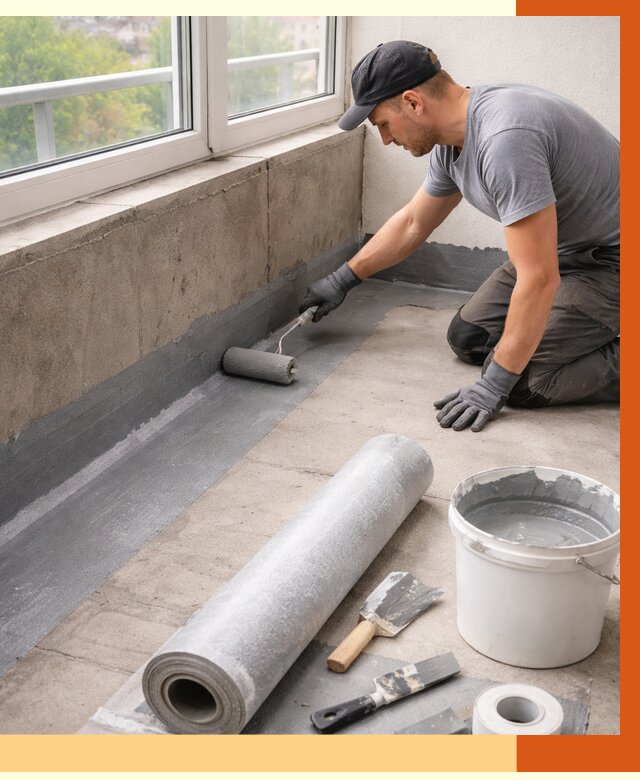 Профессиональная гидроизоляция балкона в Назарово от 4317 руб. | ТепломастерНрв