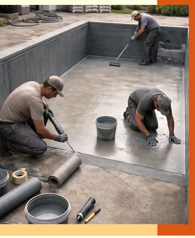 Профессиональная гидроизоляция бассейна в Назарово от 6681 руб. за м2 | ТепломастерНрв