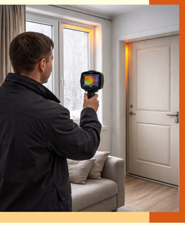 Тепловизионное обследование окон и дверей в Назарово от 4625 руб. | ТепломастерНрв