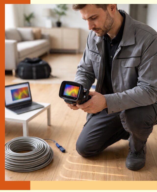 Тепловизионное обследование тёплого пола в Назарово для точной диагностики