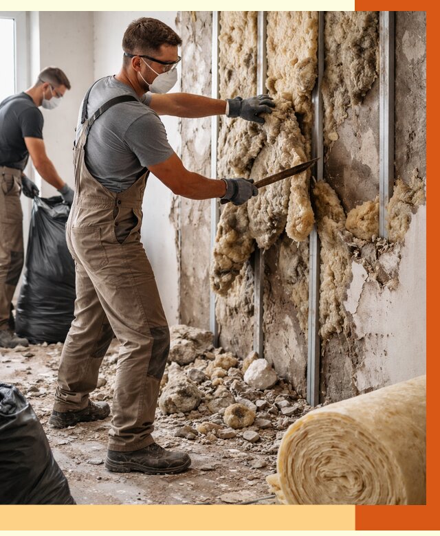 Демонтаж старого утеплителя в Назарово от 3597 руб. — работы под ключ | ТепломастерНрв