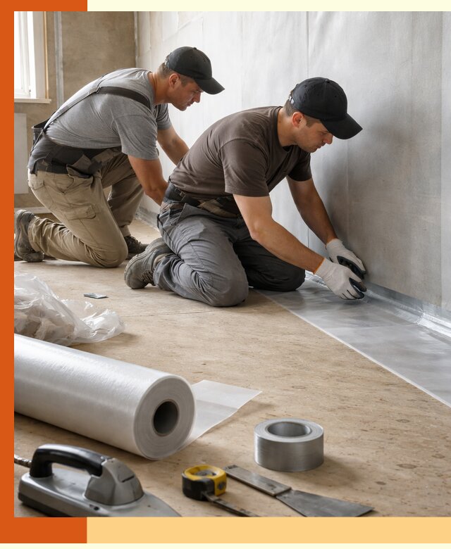 Монтаж пароизоляции для дома и помещений в Назарово