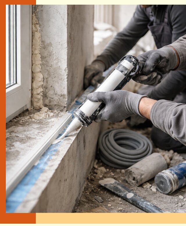 Герметизация стыков и примыканий зданий в Назарово