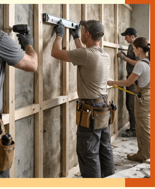 Монтаж обрешетки под утепление в Назарово от 1182 руб/м² | Заказать у ТепломастерНрв