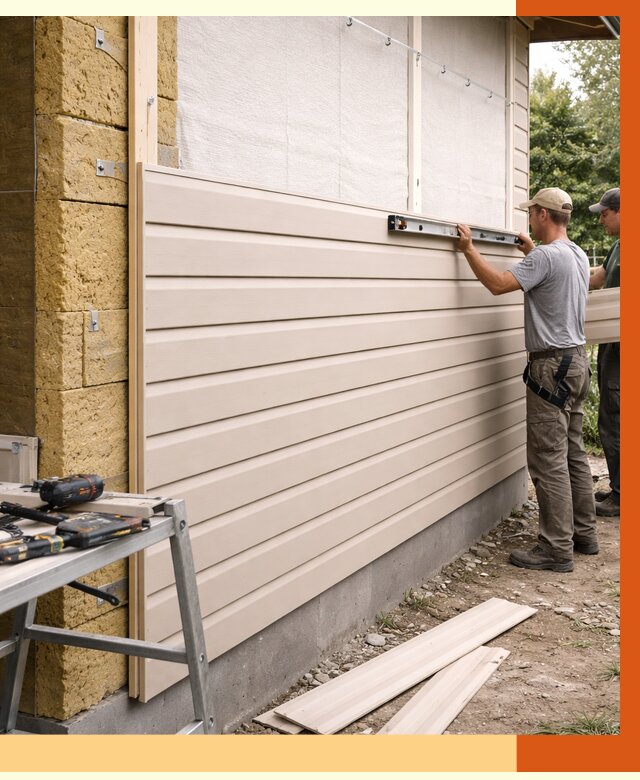 Монтаж сайдинга после утепления в Назарово от 1901 руб. — обшивка и облицовка | ТепломастерНрв