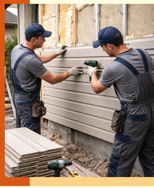 Монтаж сайдинга после утепления в Назарово качественно и надежно